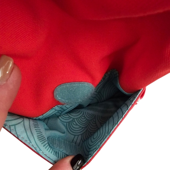 Haiku Canvas Floral Embroidery Backpack In Red main image 10